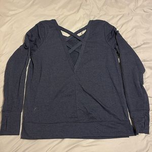 EUC old navy blue active top cutout